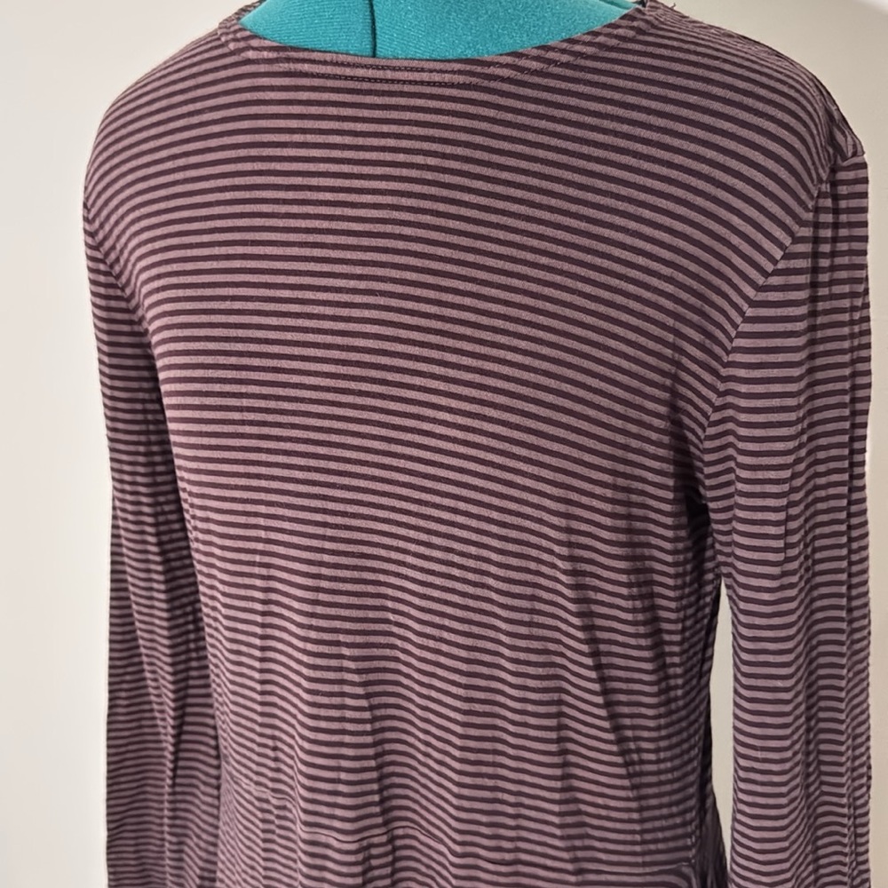 🟢 5/$25 - Bryn Walker | Striped Long Sleeve Asymmetrical Handkerchief Dress | S